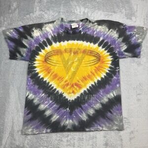 Vintage Van Halen Shirt Mens XL Tie Dye Unlawful Carnal Knowledge Thrashed Holes
